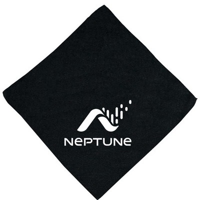 Black Microfiber Super Soft Golf Towel - No Hook & Grommet (16" x 16")