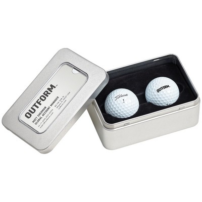 Titleist TruFeel 2-Golf Ball Business Card Tin