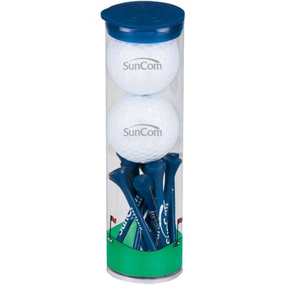 2 Ball Tall Tube with Pinnacle Golf Balls